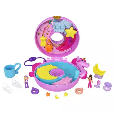 Polly Pocket Basen jednoroca Zestaw kompaktowy HKV34 Mattel