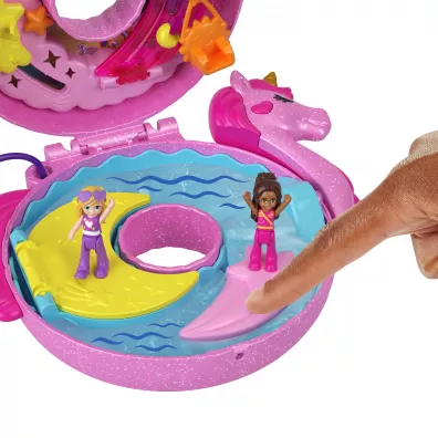 Polly Pocket Basen jednoroca Zestaw kompaktowy HKV34 Mattel