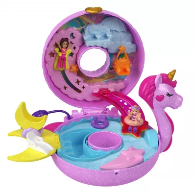Polly Pocket Basen jednoroca Zestaw kompaktowy HKV34 Mattel
