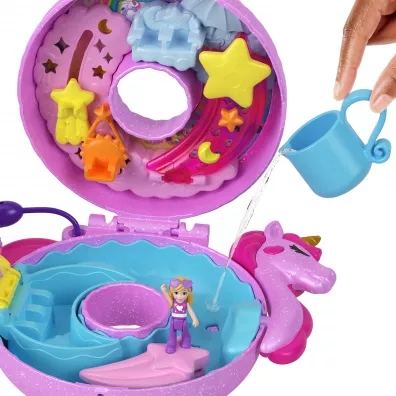 Polly Pocket Basen jednoroca Zestaw kompaktowy HKV34 Mattel
