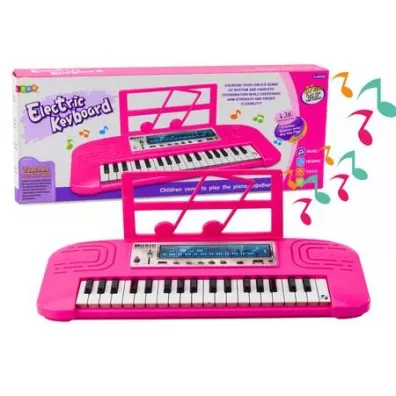 Leantoys Pianinko elektryczne 36 melodii rowe