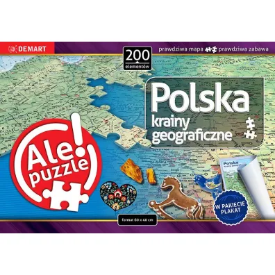 Puzzle 200 el. Polska Krainy geograficzne Demart