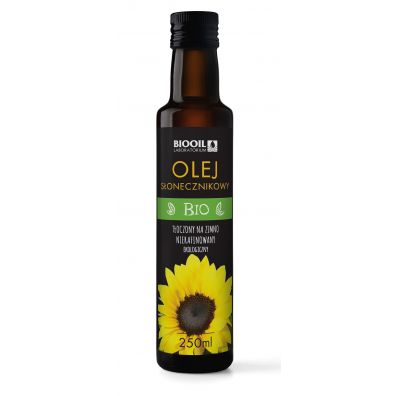 Biooil Olej sonecznikowy toczony na zimno nierafinowany 250 ml Bio
