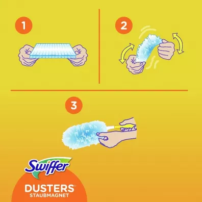 Swiffer Duster Kit miote�ka do kurzu r�czka + 4 wk�ady