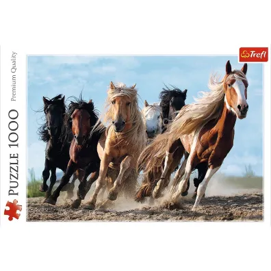 Puzzle 1000 el. Galopuj�ce konie Trefl