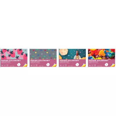 Interdruk Zeszyt papier�w kolorowych samoprzylepnych B5 16 kartek