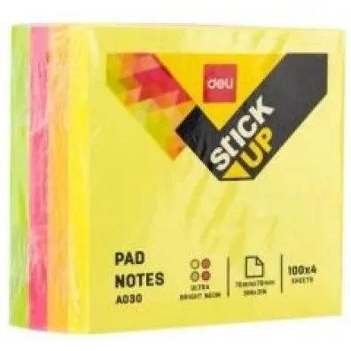 Notes samoprzylepny mix DELI 76x76mm 400 kartek
