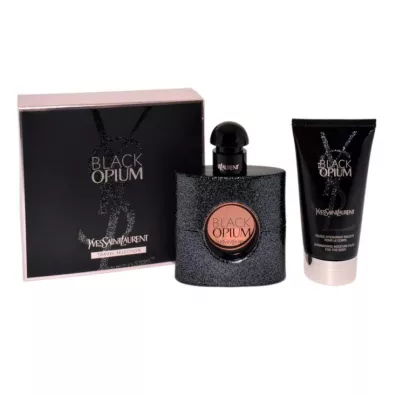 Yves Saint Laurent Black Opium Pour Femme zestaw dla kobiet woda perfumowana spray + balsam do cia�a 50 ml + 50 ml