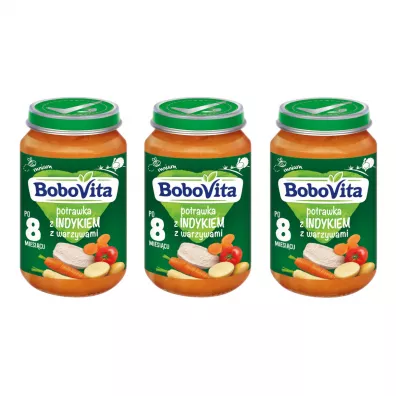 BoboVita Potrawka z indyka z warzywami po 8 miesicu zestaw 3 x 190 g