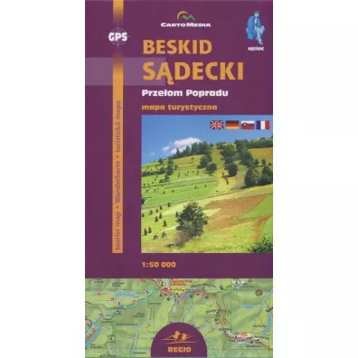 Beskid S�decki Prze�om Popradu mapa turystyczna