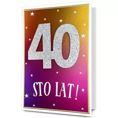 Karnet B6 Urodziny 40