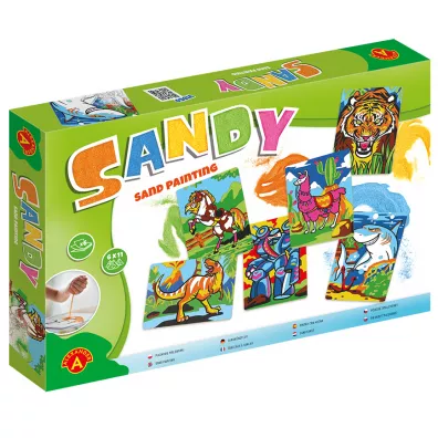 Sandy. Piaskowe malowanki. Gowa tygrysa Alexander