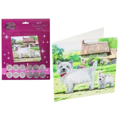 Diamentowa mozika Westie pieski 18x18cm Pro Kids