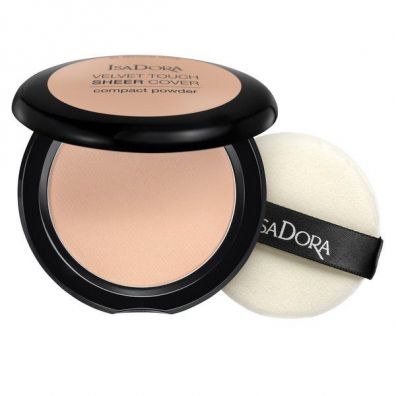 Isadora Velvet Touch Sheer Cover Compact Powder matujcy puder prasowany 43 Cool Sand 7.5 g