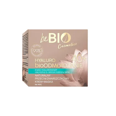 beBIO Ewa Chodakowska Naturalny przeciwzmarszczkowy krem maska do twarzy noc bioODMADZANIE 40+ 50 ml