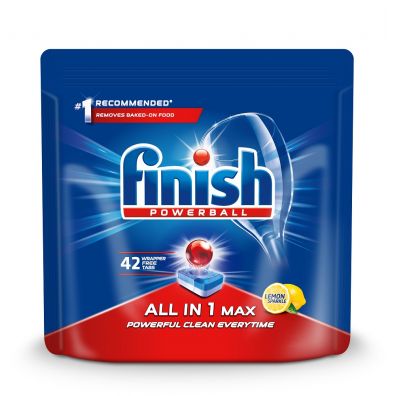 Finish Powerball All In 1 Max tabletki do mycia naczy w zmywarkach Lemon 42 szt.