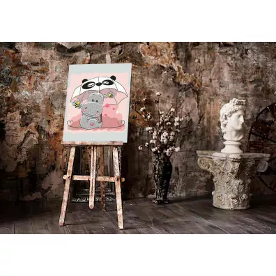 Twoje Hobby Malowanie po numerach - �liczny hipopotam 40x50cm