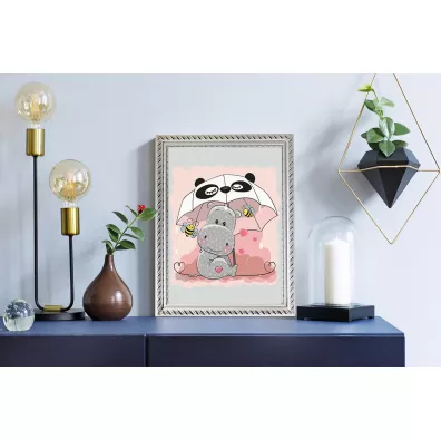 Twoje Hobby Malowanie po numerach - �liczny hipopotam 40x50cm