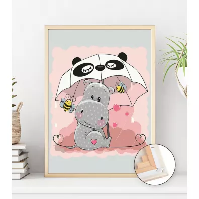 Twoje Hobby Malowanie po numerach - �liczny hipopotam 40x50cm