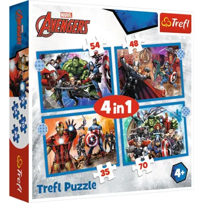 Puzzle 4w1 - Odwa�ni Avengersi (35+48+54+70 el.) Trefl