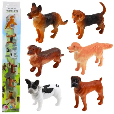 Zestaw mini figurki psy 4cm 6 el.