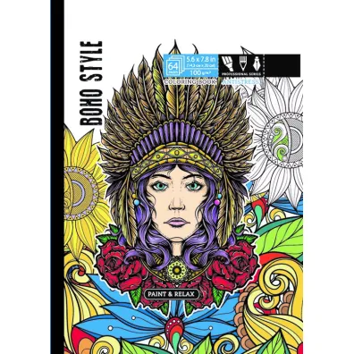 Kolorowanka antystresowa 143x200 32 kartki TW Boho style