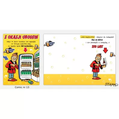 Stamp Karnet Comic B6 + koperta wz�r nr 13 Urodziny