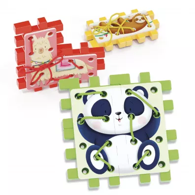 Ukadanka przeplatanka Lacing puzzle Quercetti