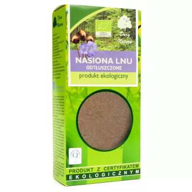 Dary Natury Nasiona lnu odtuszczone mielone 100 g Bio
