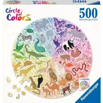 Puzzle 500 el. 2D Paleta kolor�w Zwierzeta 17172 Ravensburger