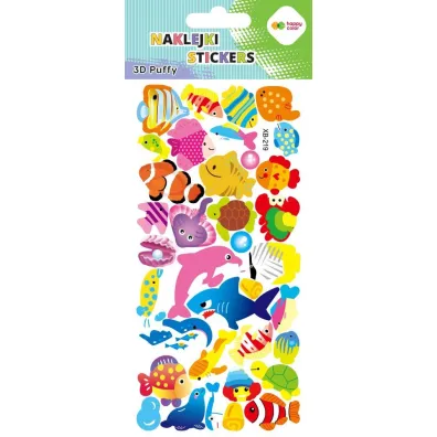 Happy Color Naklejki 3D PUFFY-Colorful Fishes 9.5x22 cm