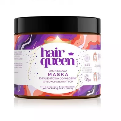 Hair Queen Ekspresowa maska emolientowa do w�os�w wysokoporowatych 400 ml