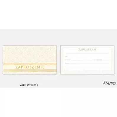 Stamp Zaproszenia Style wz�r nr 09 10 szt.