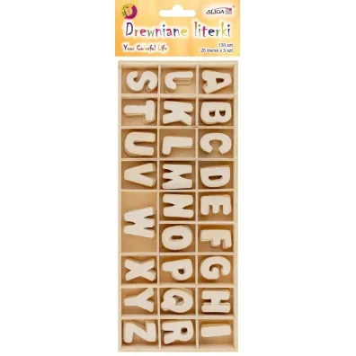 Litery drewniane 2,2cm Aliga