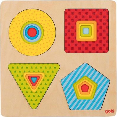 Puzzle warstwowe 4 ksztaty geometryczne Goki