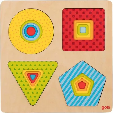 Puzzle warstwowe 4 ksztaty geometryczne Goki