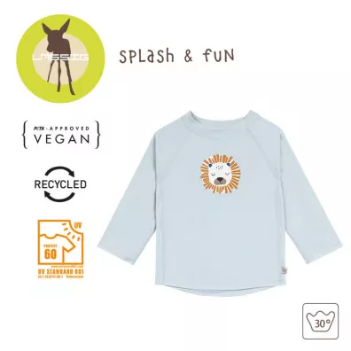 Lassig Koszulka do pywania z dugim rkawem przeciwsoneczna UV60 Splash & Fun Lew powder blue, rozm. 74/80