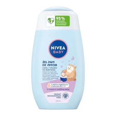 Nivea �el do mycia cia�a i w�os�w Baby Dobranoc 2w1 200 ml