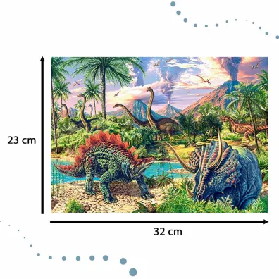 Puzzle 120 el. Dinozaury przy wulkanach Castorland