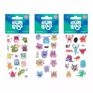 Sticker Boo Naklejki 6x18 cm Potworki STICKERBOO 534607