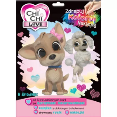 Chi Chi Love. Zdrapuj, koloruj, naklejaj