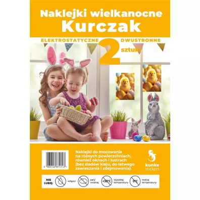 Kunke Naklejki Wielkanocne Kurczak 2 szt.