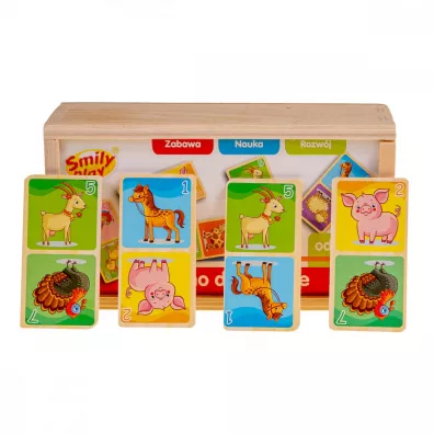 Domino drewniane. Farma Smily Play