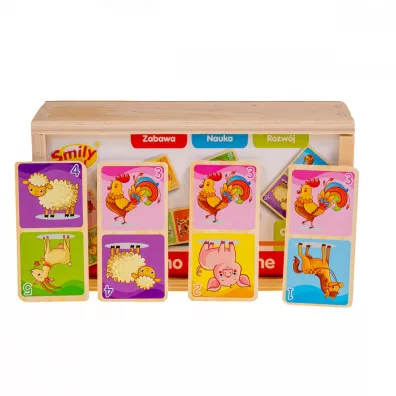 Domino drewniane. Farma Smily Play