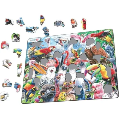Puzzle Uk�adanka Weso�e ptaki �wiata Maxi Larsen