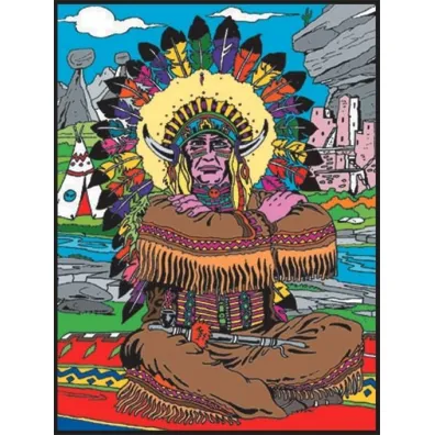 Kolorowanka Welwetowa 47x35cm W�dz Indian
