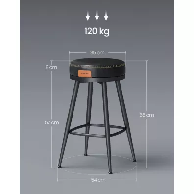 Zestaw 2 hokerw obrotowych 65 cm Ekho