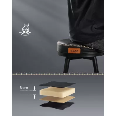 Zestaw 2 hokerw obrotowych 65 cm Ekho