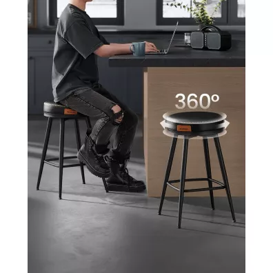 Zestaw 2 hokerw obrotowych 65 cm Ekho