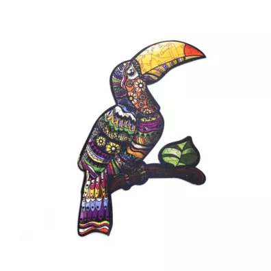 Puzzle drewniane eko 127 el. Tropikalny tukan A3 Maksik